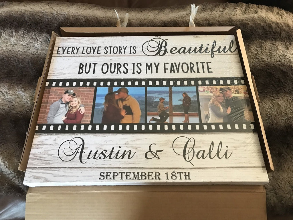 Our Love Story - Personalized Photo Canvas Print