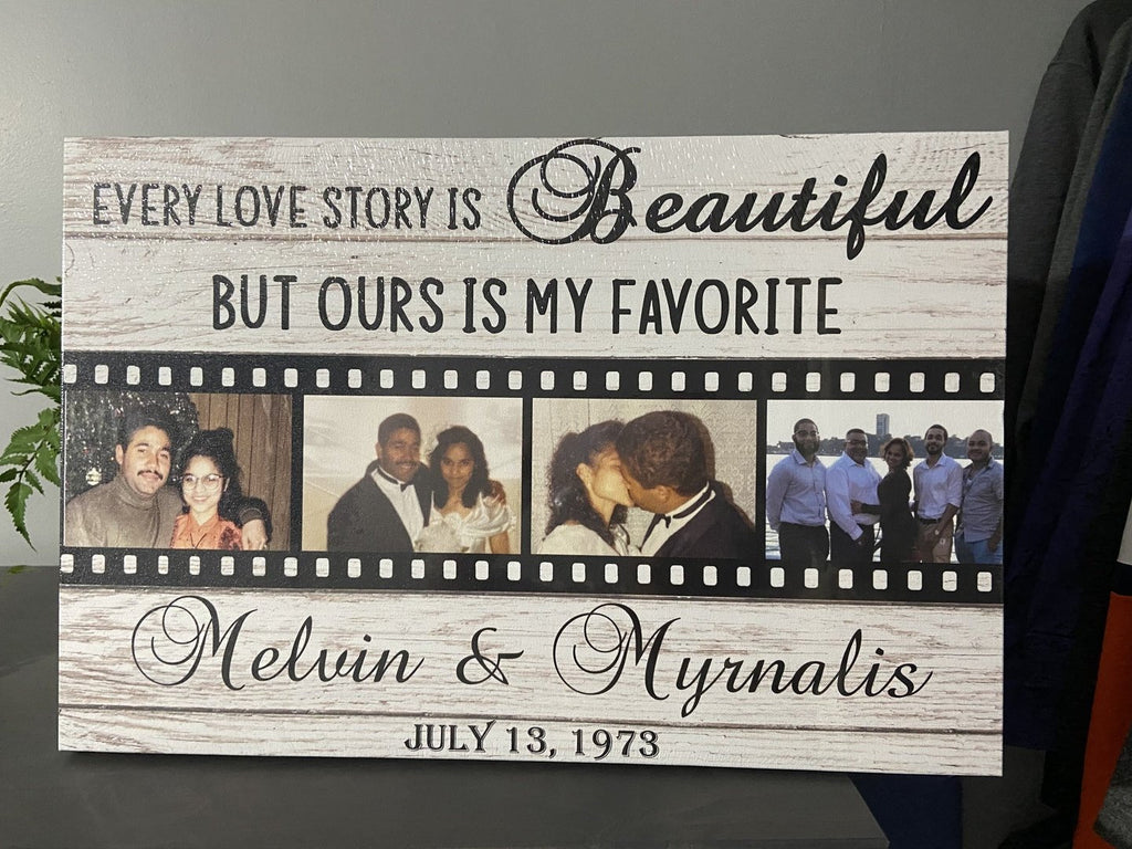 Our Love Story - Personalized Photo Canvas Print