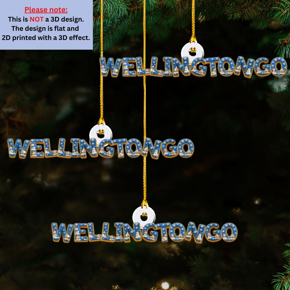 Custom Letter Christmas Ornament & Stocking Tag with Name • Winter Wonderland - Personalized Acrylic Ornament