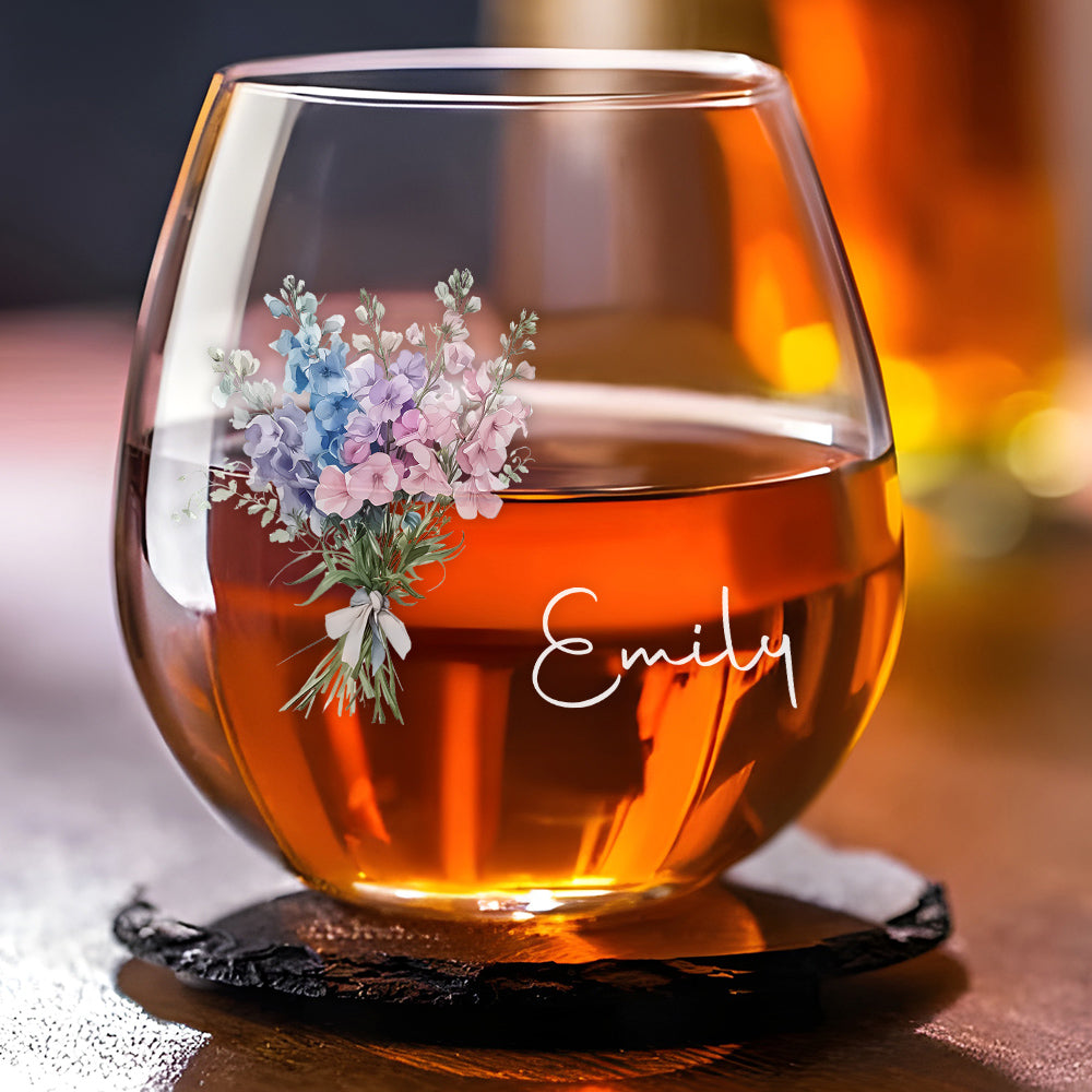 Flowers Do Not Tell They Show - Personalized Wine Glass