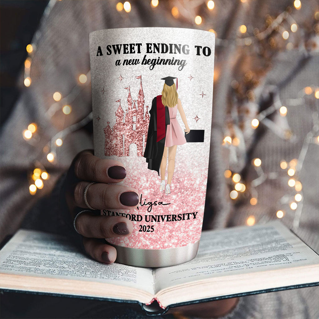 Custom Christmas Birthday Gifts For Children • A Sweet Ending To A New Beginning - Personalized Tumbler
