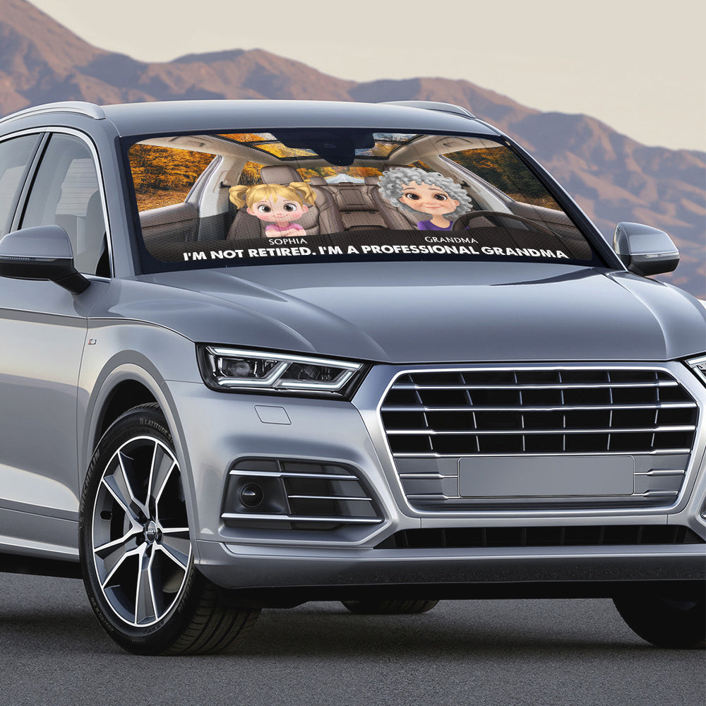 I Am A Professional Grandma - Personalized Car Sunshade