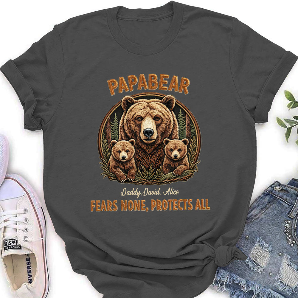 Custom Father's Day, Special Gift for Dad & Grandpa • Protected By Papa Bear - Personalized Shirt