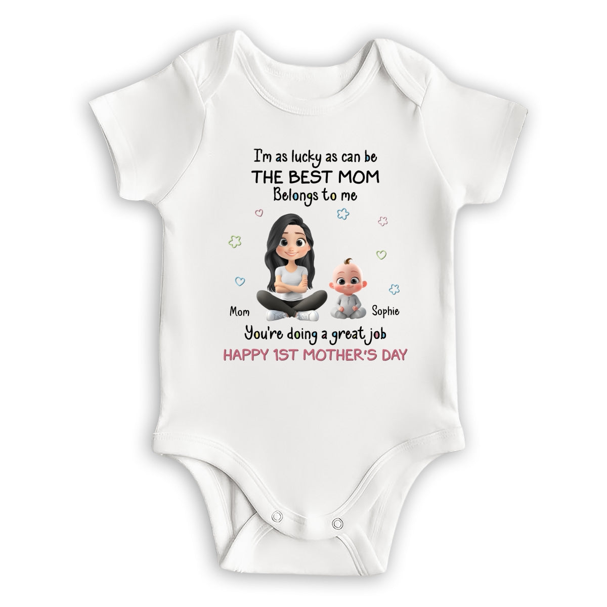 I Am Lucky - Personalized Baby Onesie