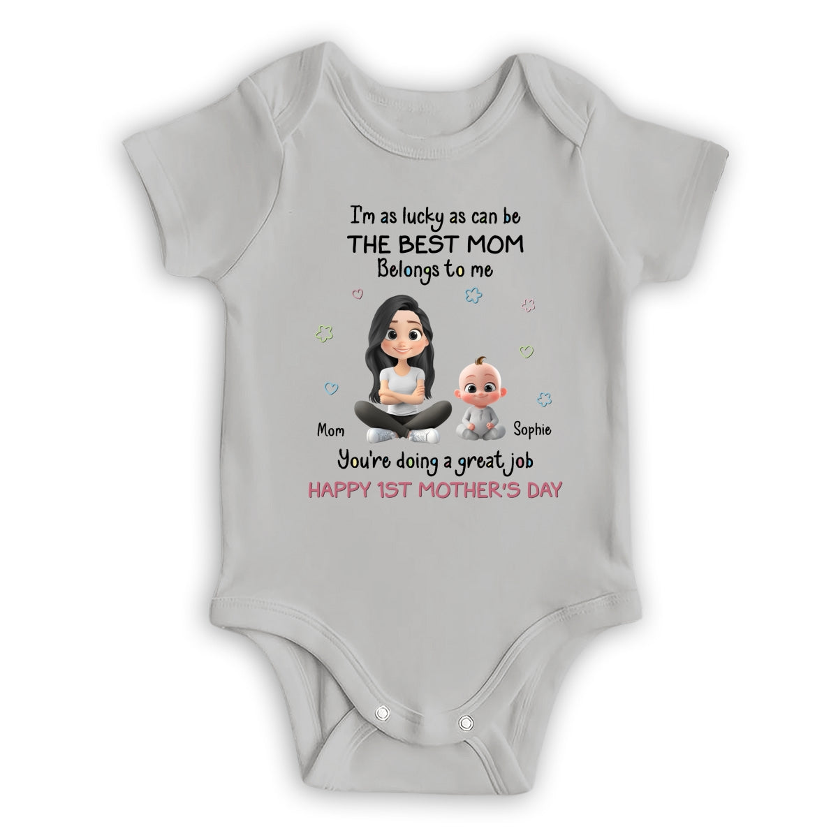 I Am Lucky - Personalized Baby Onesie