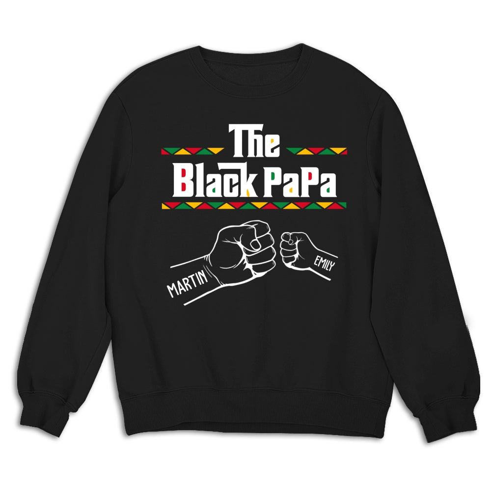 Custom Father's Day, Special Gift for Dad & Grandpa • The BlackGrandfather - Personalized Shirt - Long Sleeve