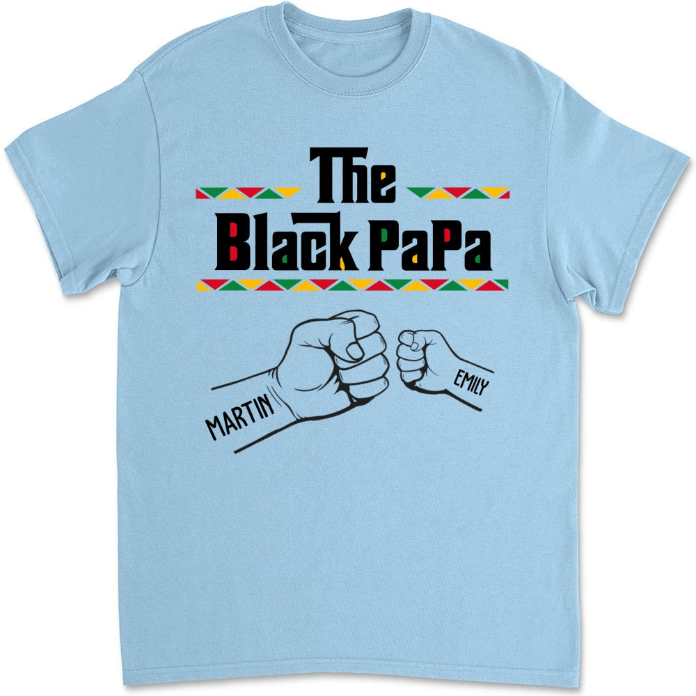 Custom Father's Day, Special Gift for Dad & Grandpa • The BlackGrandfather - Personalized Shirt - Long Sleeve