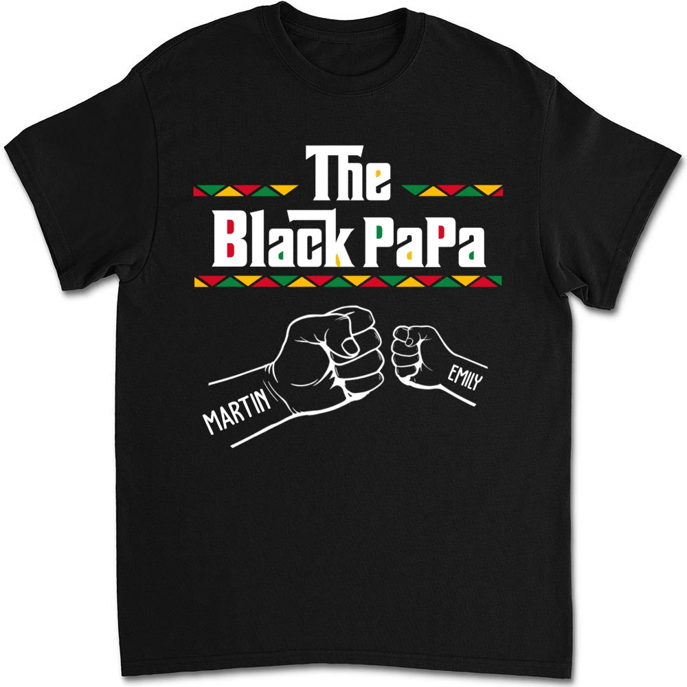 Custom Father's Day, Special Gift for Dad & Grandpa • The BlackGrandfather - Personalized Shirt - Long Sleeve