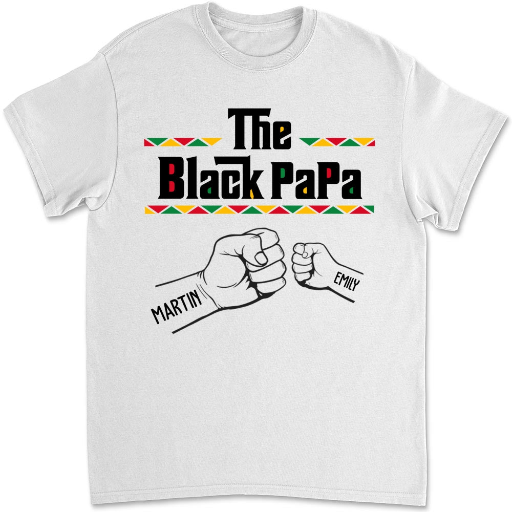 Custom Father's Day, Special Gift for Dad & Grandpa • The BlackGrandfather - Personalized Shirt - Long Sleeve