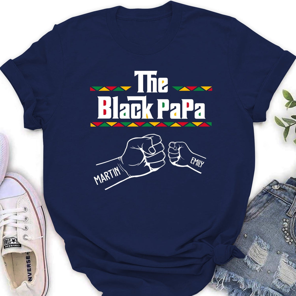 Custom Father's Day, Special Gift for Dad & Grandpa • The BlackGrandfather - Personalized Shirt - Long Sleeve
