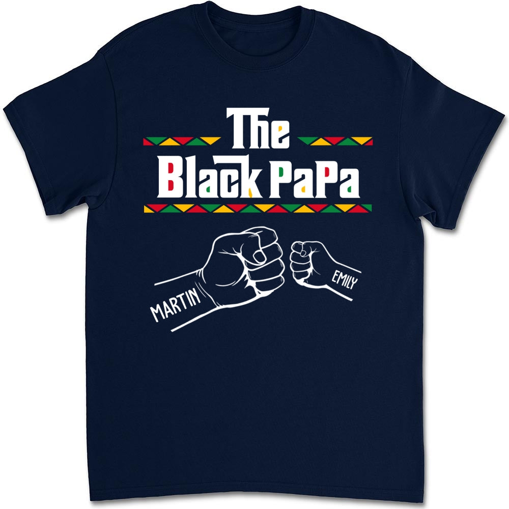 Custom Father's Day, Special Gift for Dad & Grandpa • The BlackGrandfather - Personalized Shirt - Long Sleeve