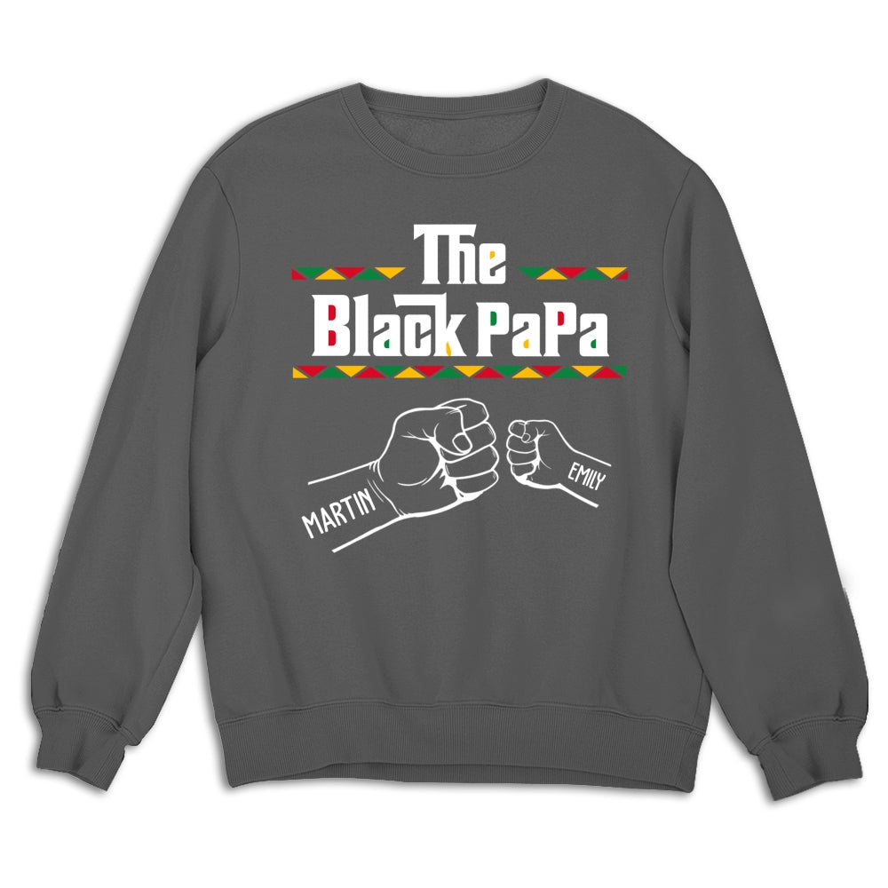 Custom Father's Day, Special Gift for Dad & Grandpa • The BlackGrandfather - Personalized Shirt - Long Sleeve