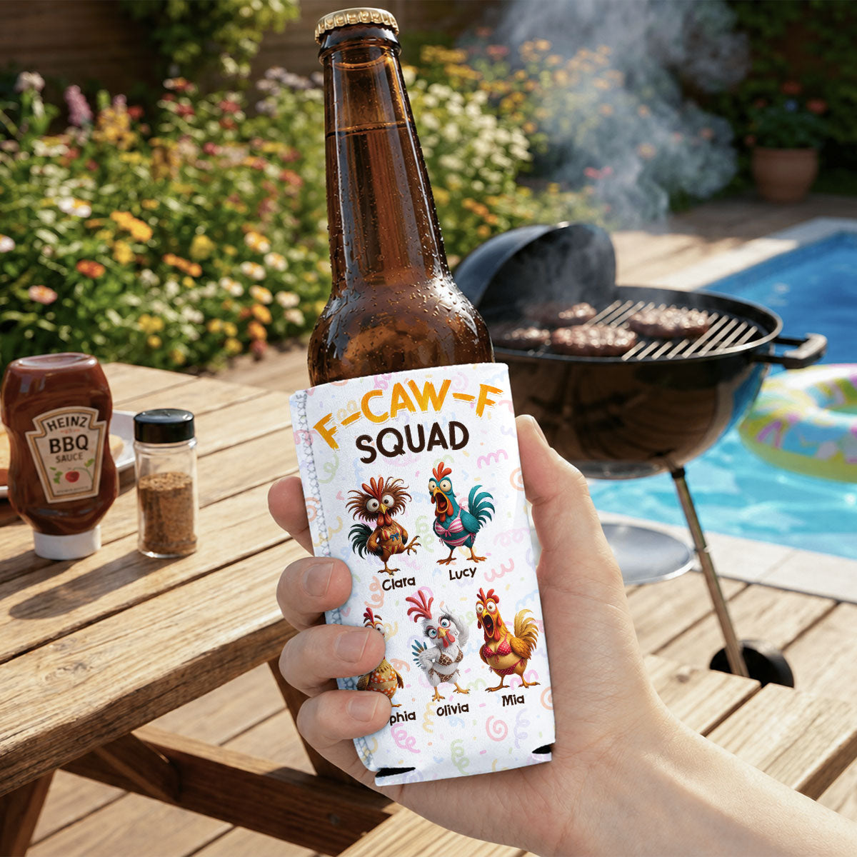 My FCAWF Squad - Personalized Skinny Can Cooler