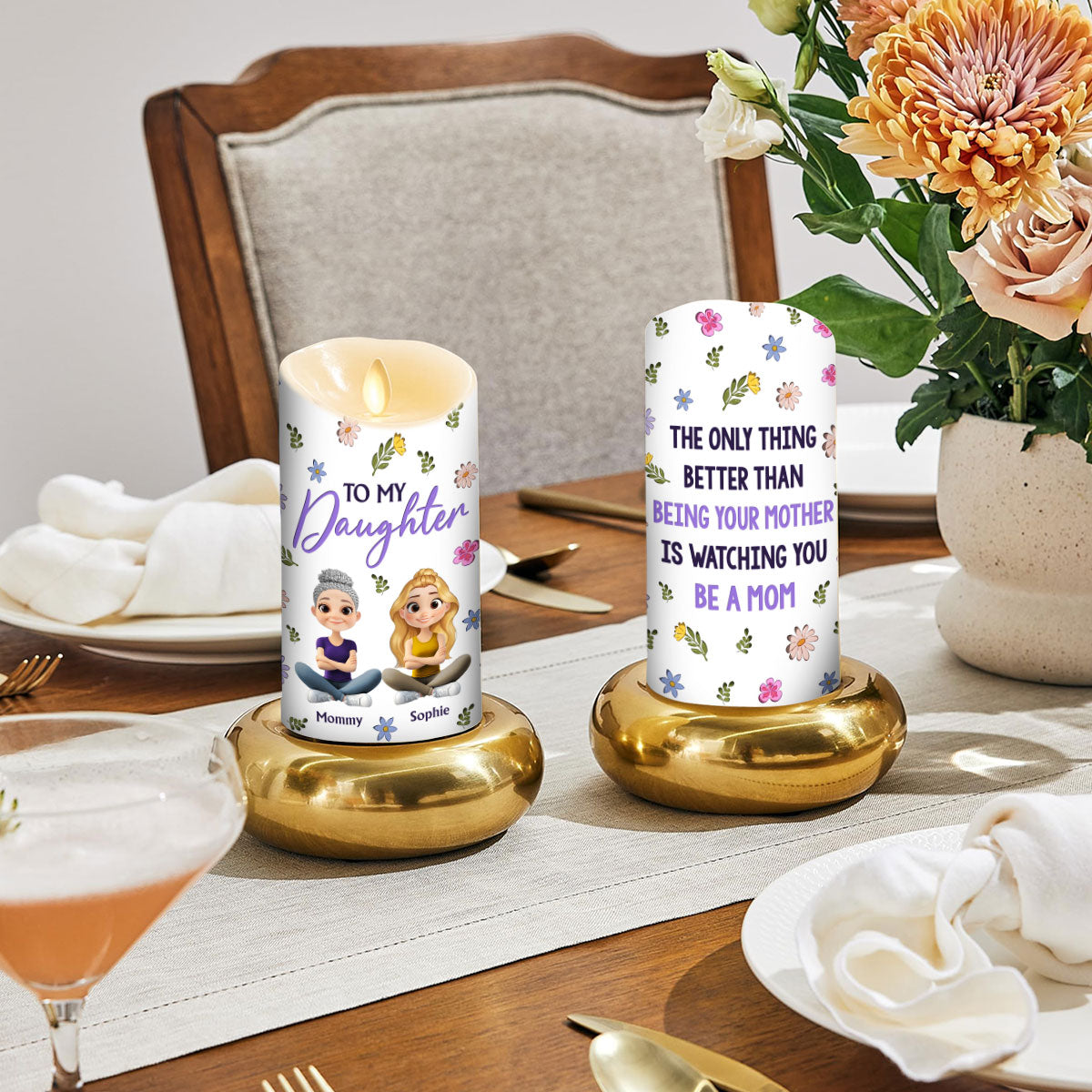 To My Daughter - Personalized LED Candle