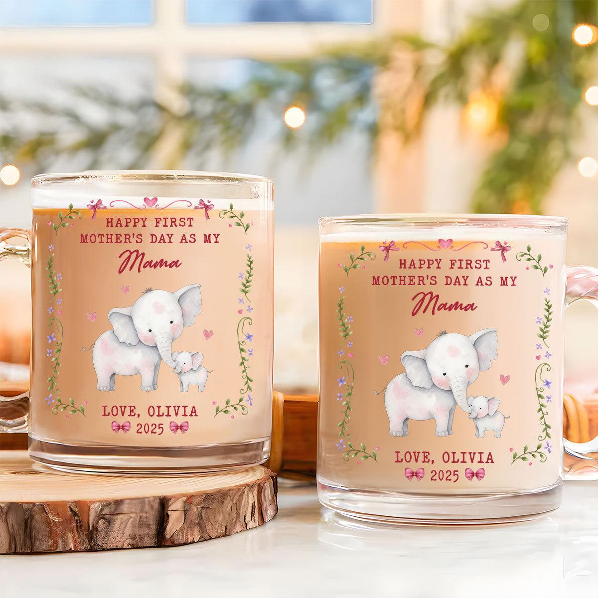 Custom First Mother's Day, Christmas Gift for New Mom • Special Day For Mommy - Personalized Glass Mug