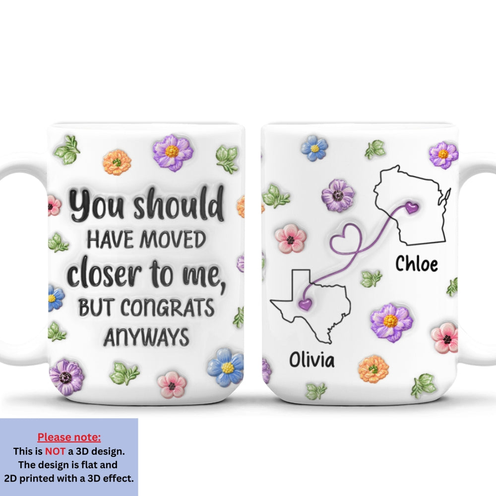 Custom Best Friend, Christmas & Birthday Friendship Keepsake Gift • Hope Your Neighbors Survive - Personalized 3D Inflated Effect Mug