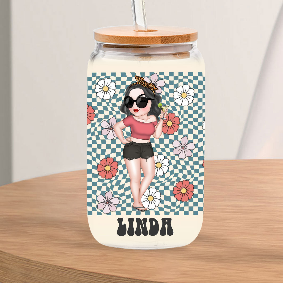 Retro Style - Personalized Glass Can