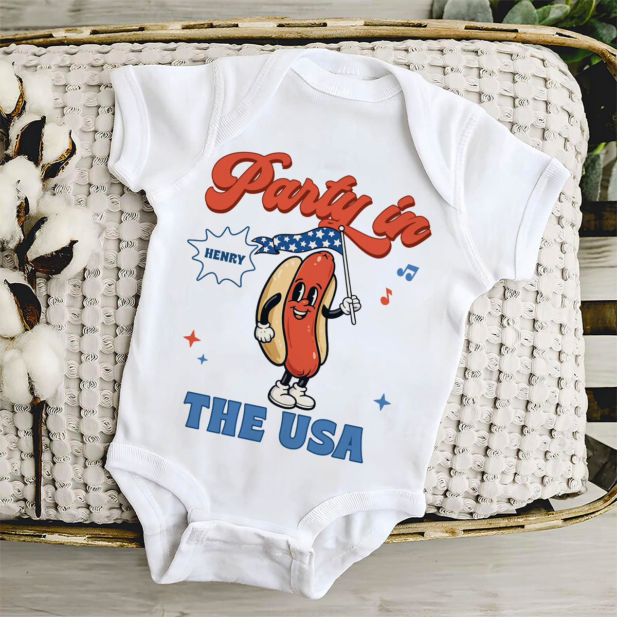 Party In USA - Personalized Baby Onesie