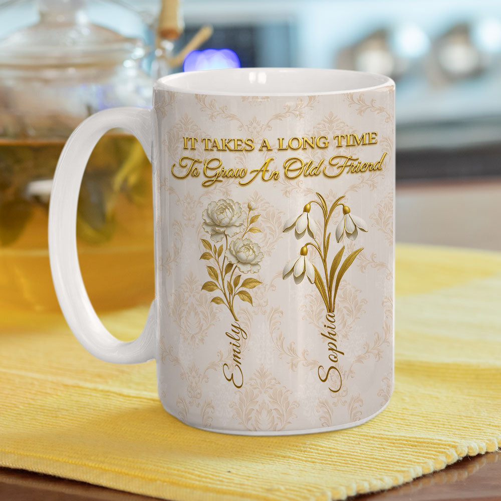 Custom Best Friend, Christmas & Birthday Friendship Keepsake Gift • My Vintage Friend - Personalized Coffee Mug