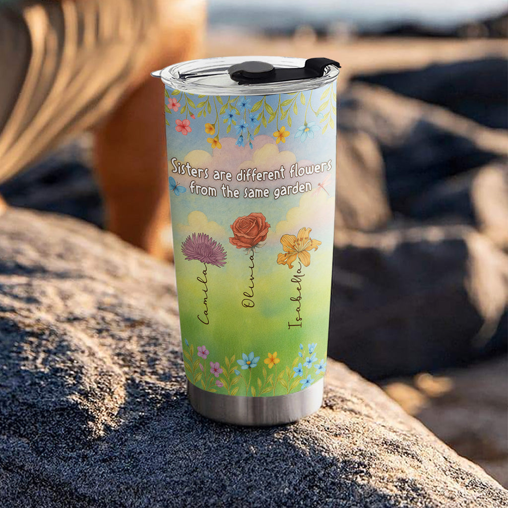 Custom Christmas Birthday Gifts For Sister • Custom Christmas Birthday Gifts For Sister • Sisters Grow Together In Beauty - Personalized Tumbler