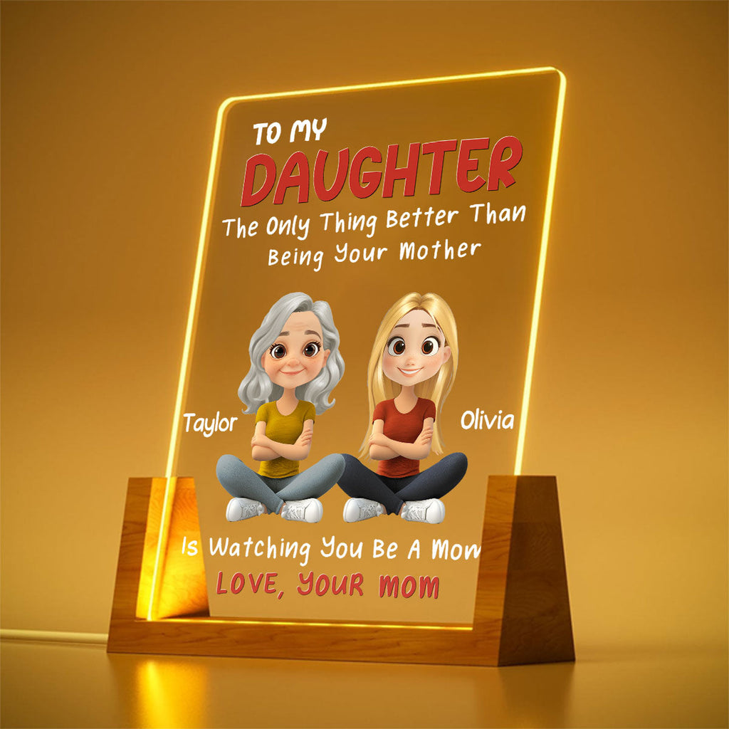 Custom Gifts for Daughter & Mom, Mother's Day Birthday • To My Daughter - Personalized Night Light