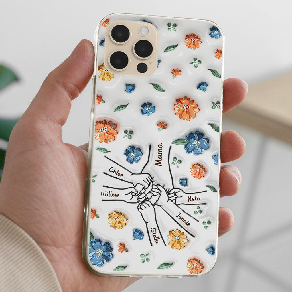 Mom Hold My Heart - Personalized 3D Inflated Effect Phone Case