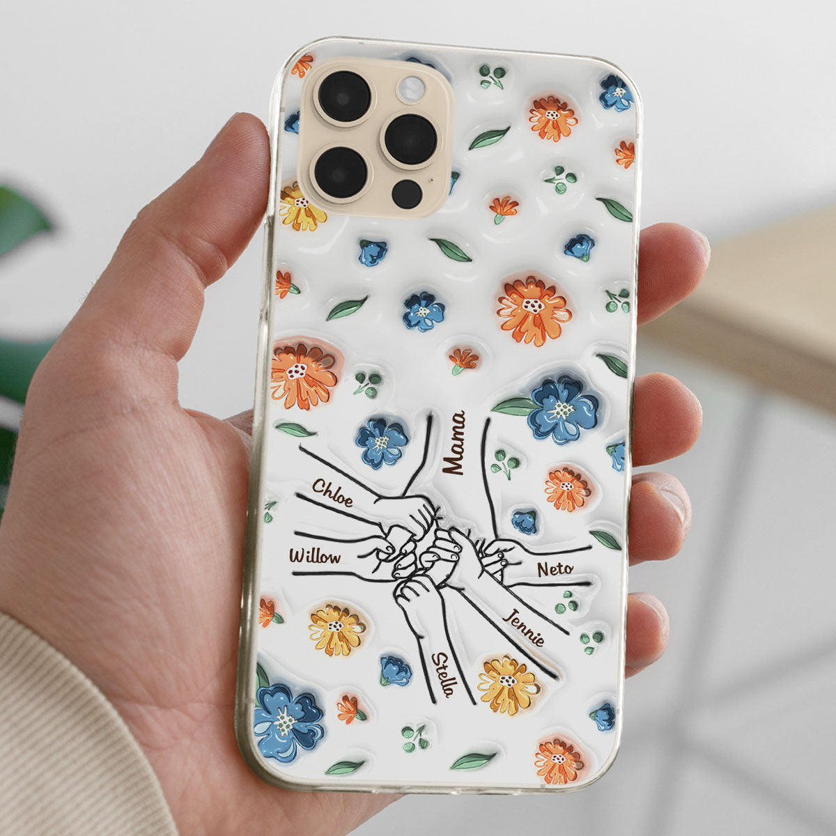 Mom Hold My Heart - Personalized 3D Inflated Effect Phone Case