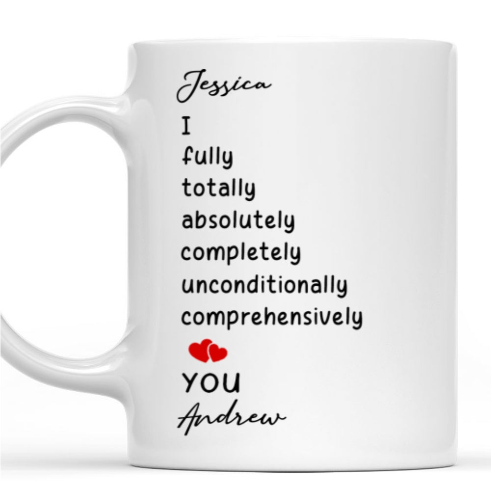 Custom Anniversary Keepsake Gifts For Couple • I Love You Unconditionally - Personalized Coffee Mug