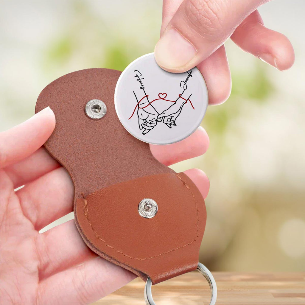 Custom Coin Keychain for Wife, Couple Anniversary Valentine's Day Gifts • If I Could Give You One Thing - Personalized Pocket Hug