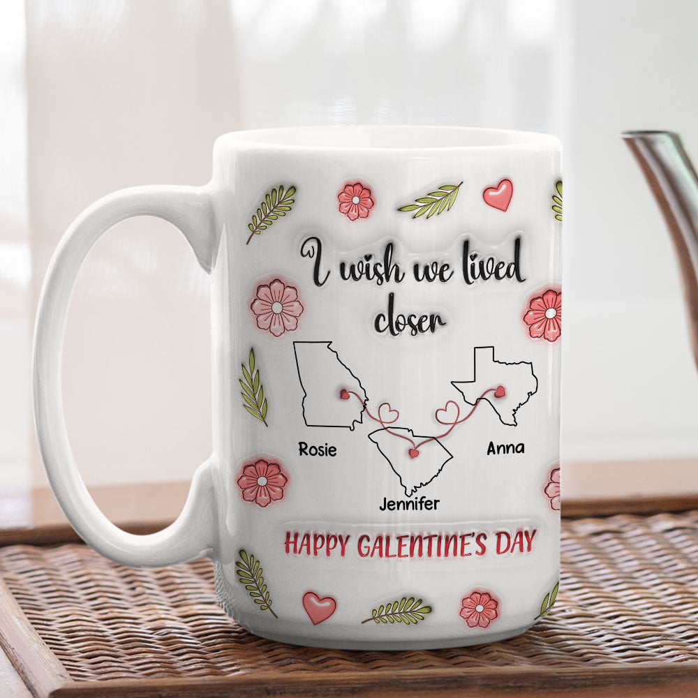 Custom Best Friend, Christmas & Birthday Friendship Keepsake Gift • Galentine Club - Personalized 3D Inflated Effect Mug
