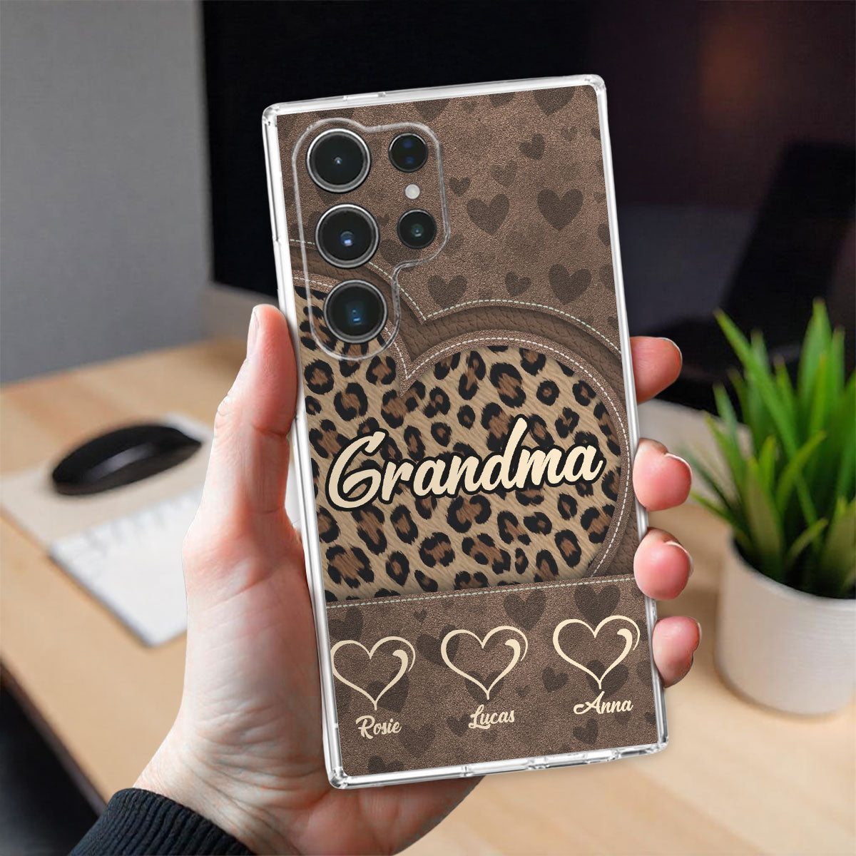 Leopard Heart - Personalized Phone Case