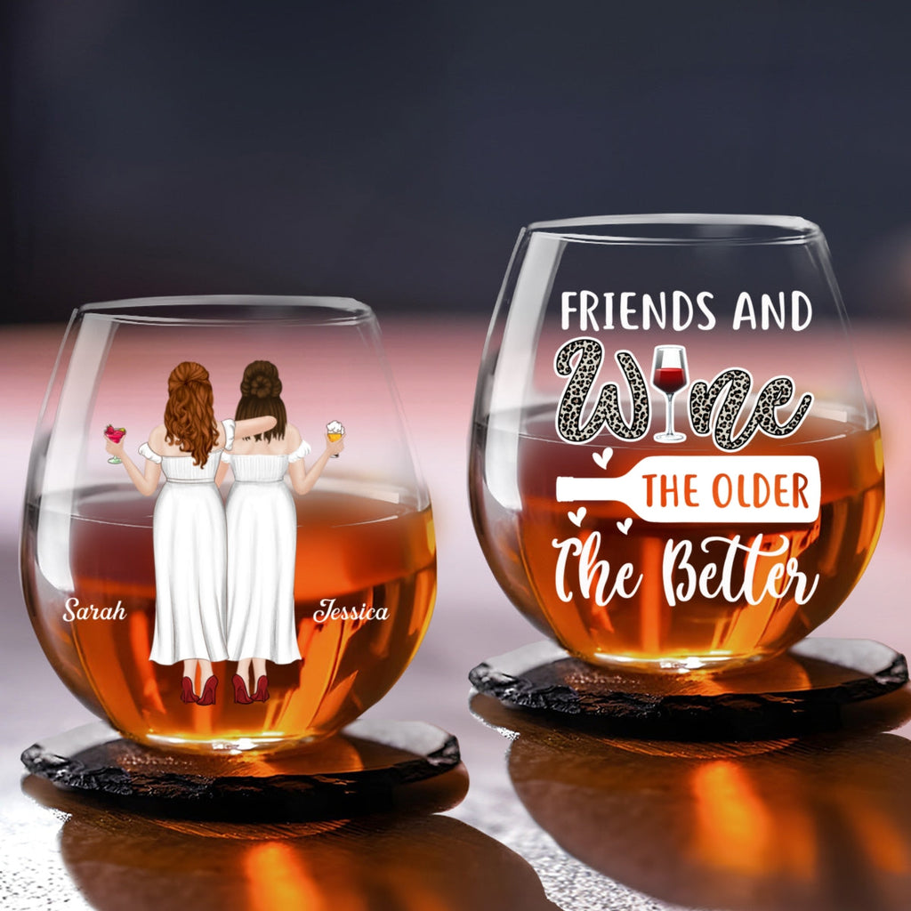 The Older The Better - Personalized Wine Glass