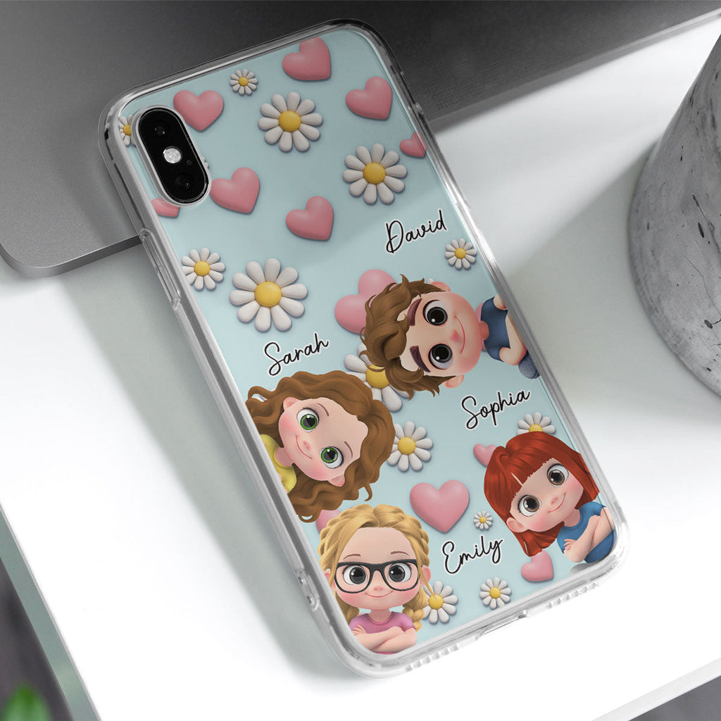 Grandkids Over Everything - Personalized 3D Effect Phone Case