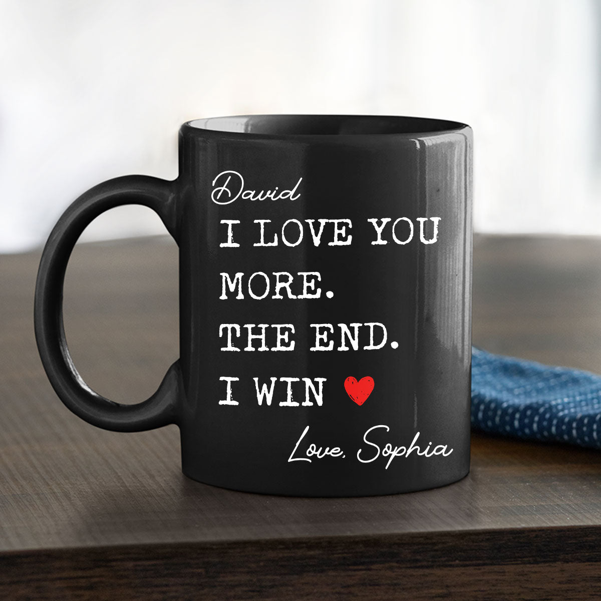 Custom Anniversary Keepsake Gifts For Couple • I Win - Personalized Coffee Mug