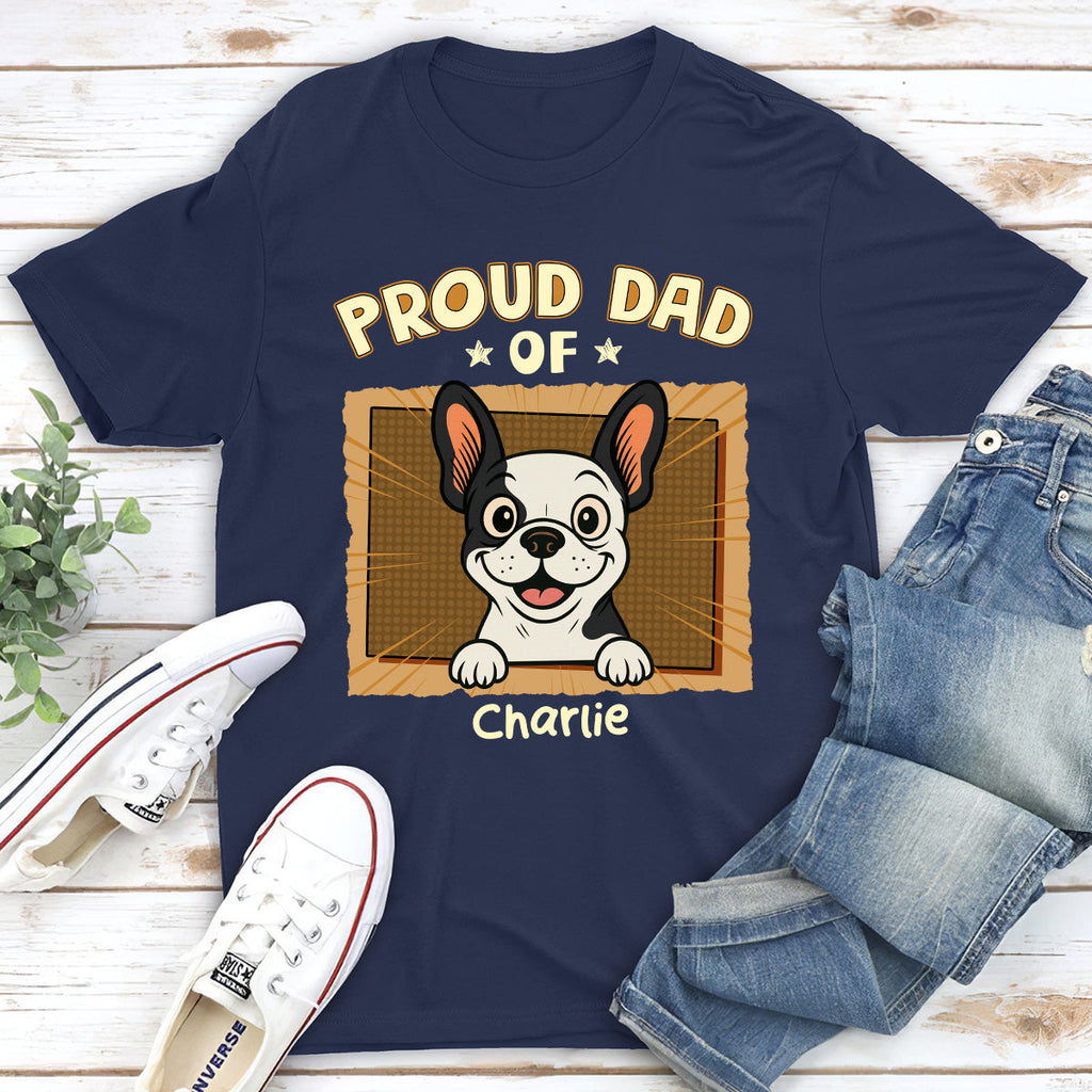 Custom Christmas & Birthday Keepsake Gift • Proud Dad For Sure - Personalized Shirt - Premium Tee