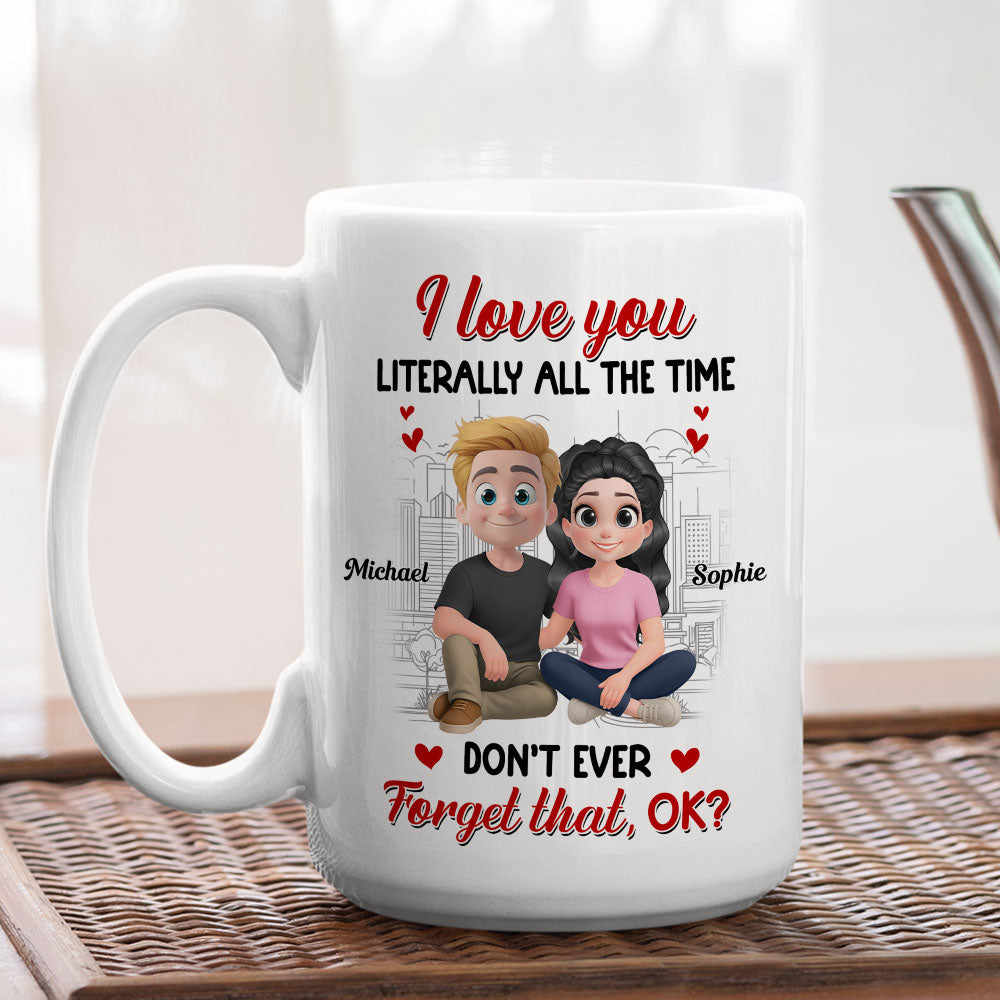 Custom Anniversary Keepsake Gifts For Couple • My Love Never Takes Breaks - Personalized Coffee Mug