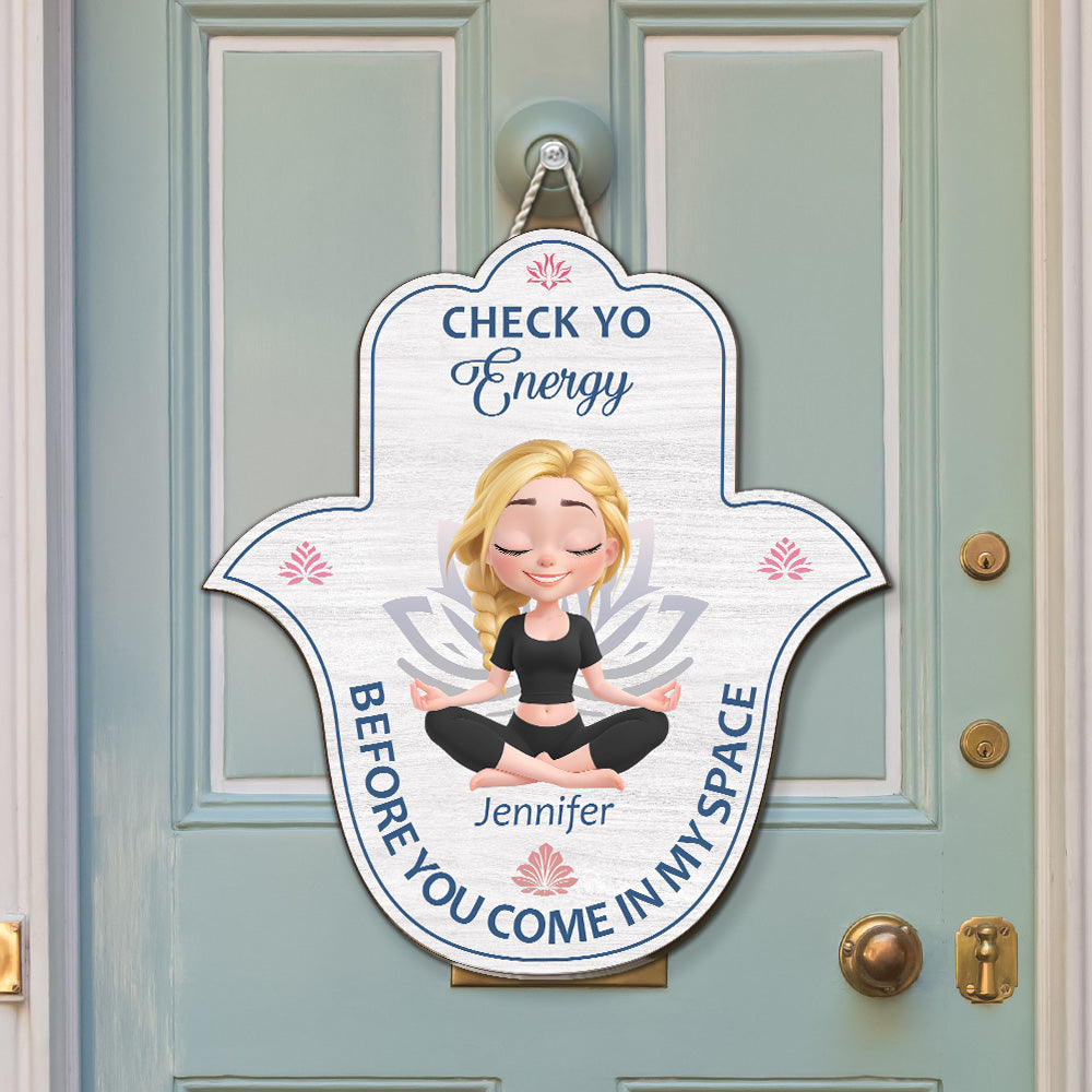 Custom Home & Wall Decor, Birthday & Christmas Gift • Check Your Energy - Personalized Wood Sign