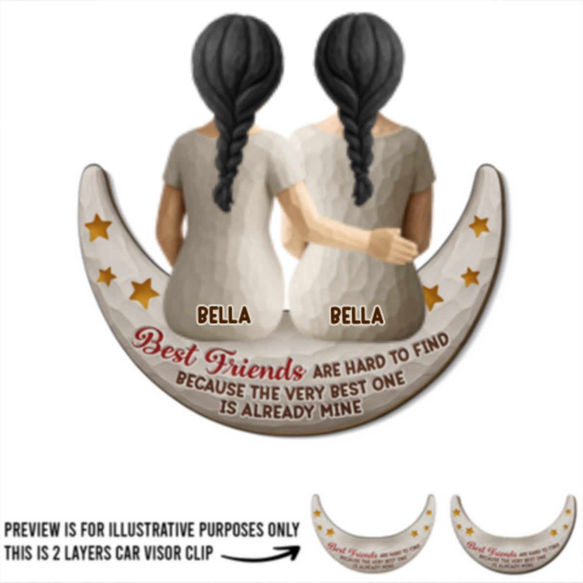 Sister I Got To Choose - Personalized Car Visor Clip