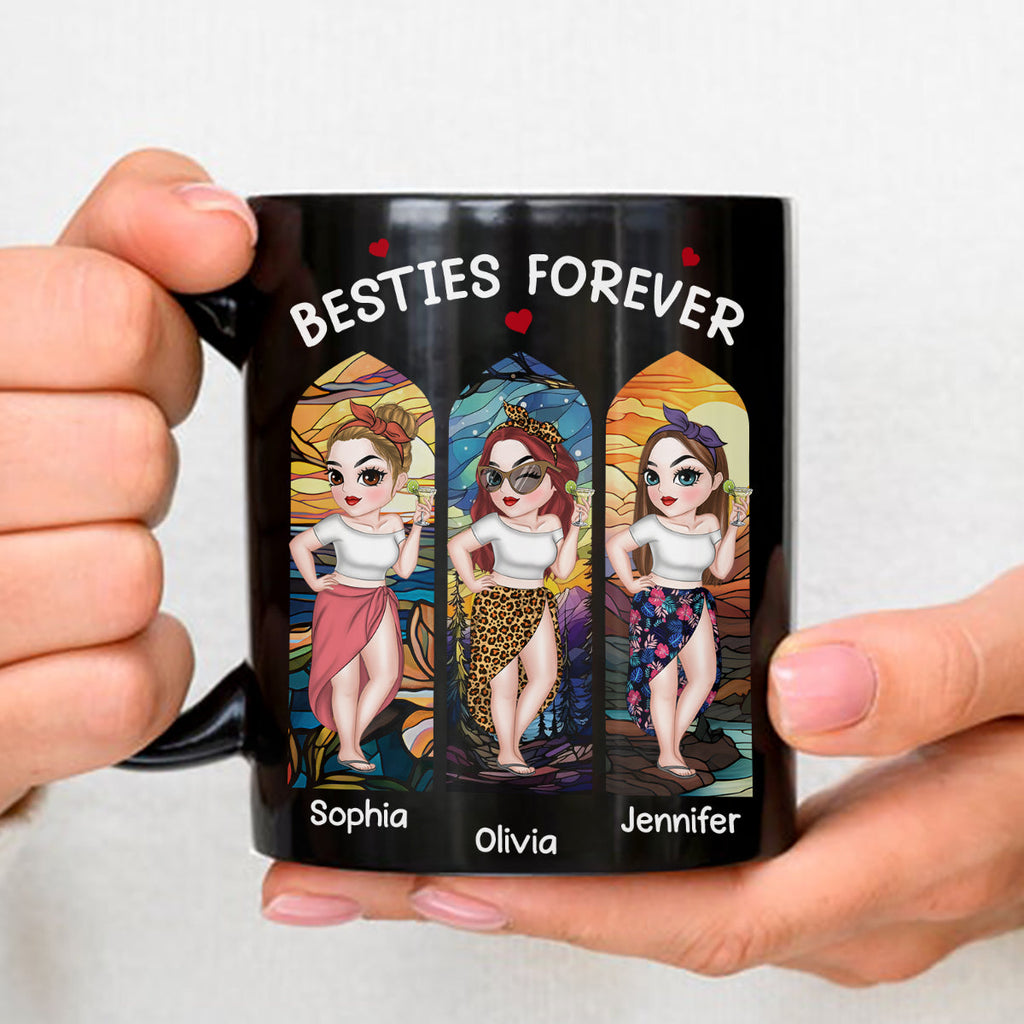 Custom Best Friend, Christmas & Birthday Friendship Keepsake Gift • Bestie Forever - Personalized Coffee Mug