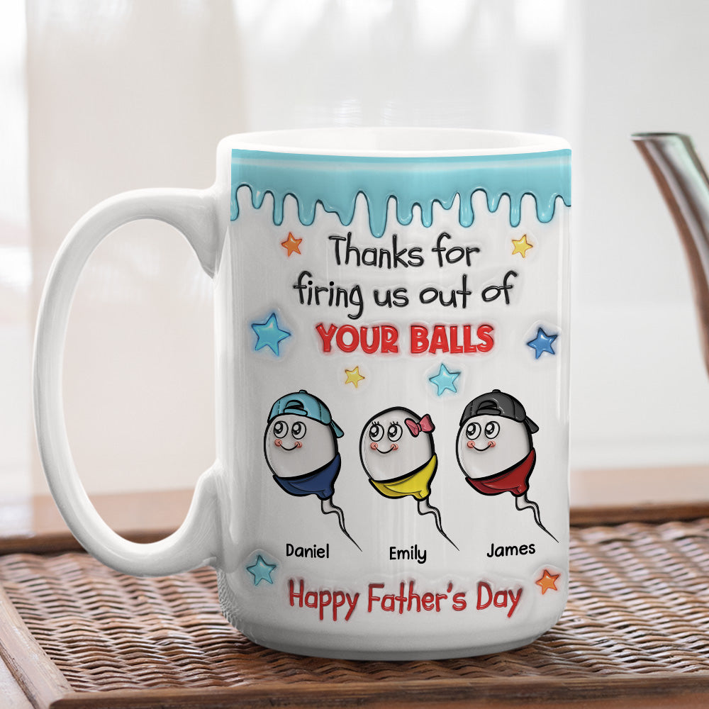 Custom Father's Day, Special Gift for Dad & Grandpa • Born From Your Legendary Aim - Personalized 3D Inflated Effect Mug