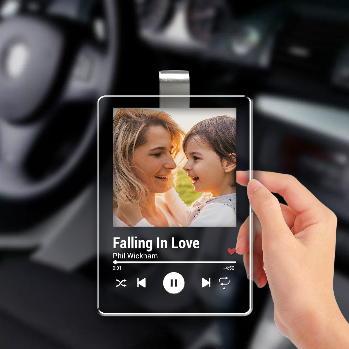 Photo I Love You - Personalized Acrylic Car Visor Clip