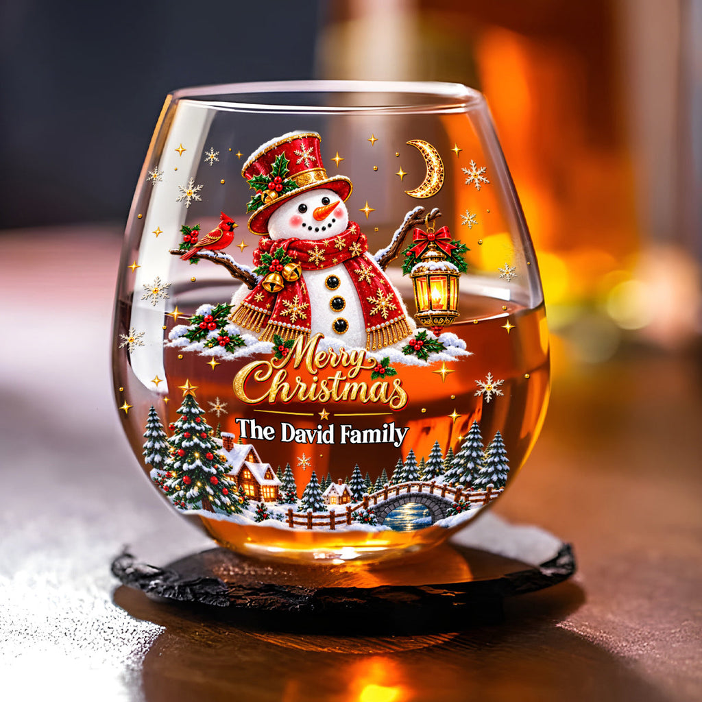 Festive Cheer - Personalized Wine Glass