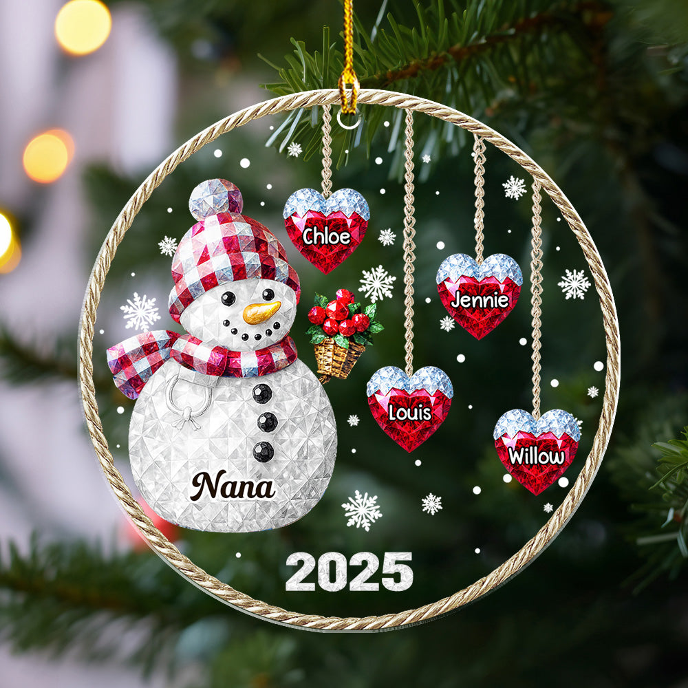Custom Family Ornament, Christmas Gift for Family Members •  Family Name 2025 - Personalized Acrylic Ornament