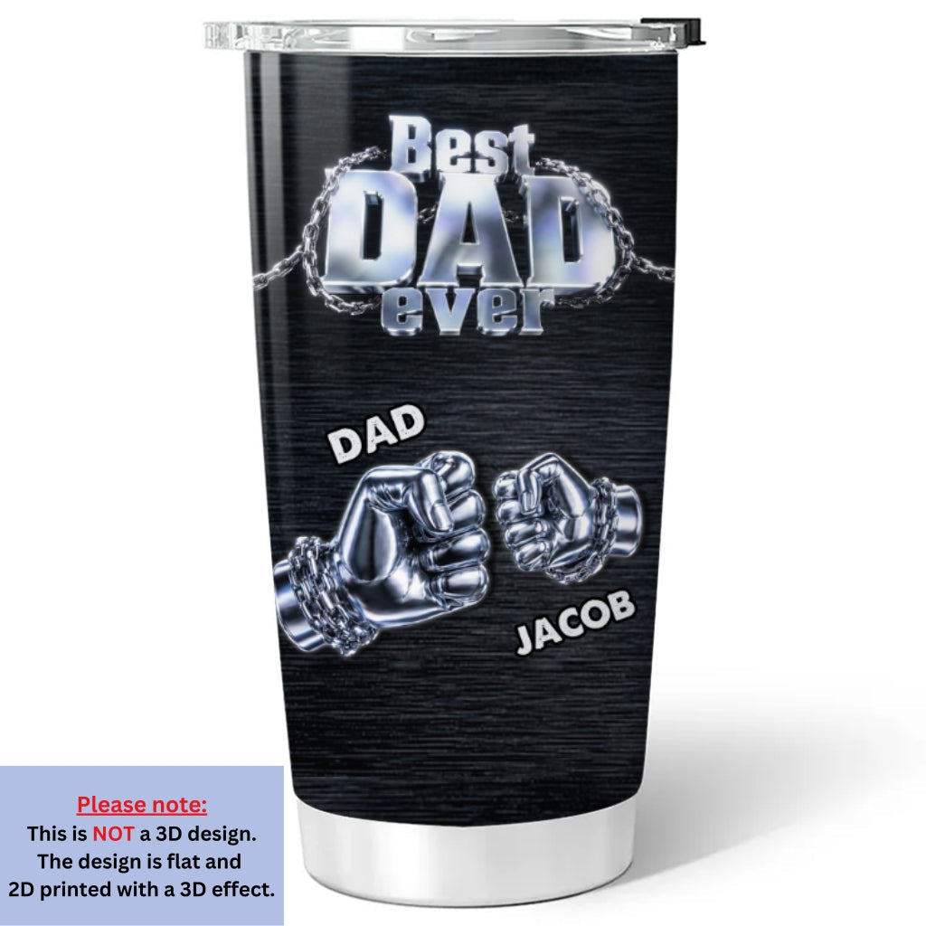 Custom Father's Day Birthday Gifts For Dad • Rock Dad - Personalized 3D Effect Tumbler
