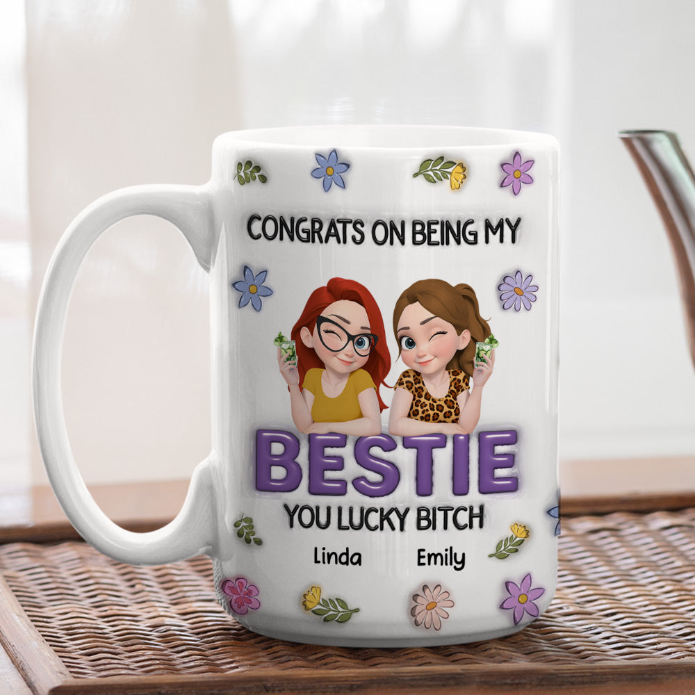 Custom Christmas & Birthday Gift for Brother & Sister • Congrats - Personalized 3D Inflated Effect Mug