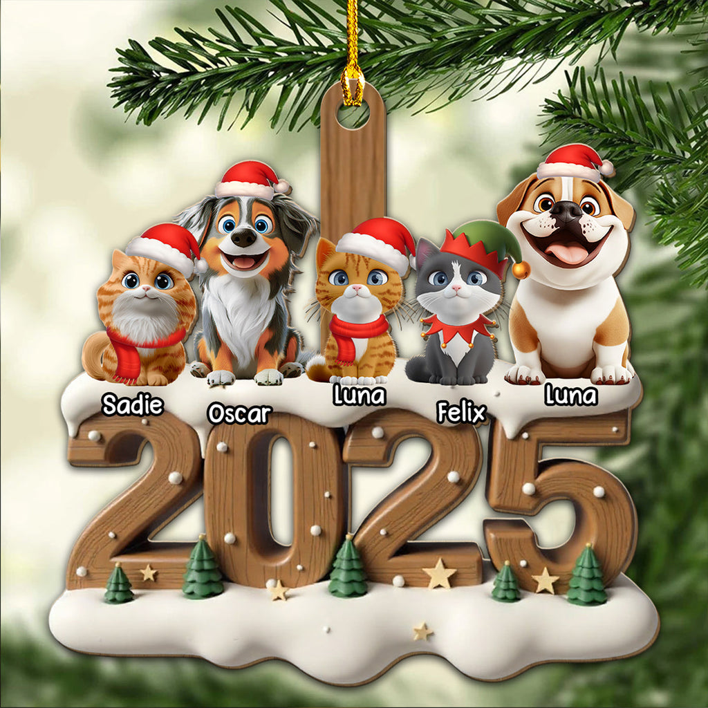Custom Keepsake Christmas Ornament •  Only Them This Year - Personalized 3D Effect Wood Ornament