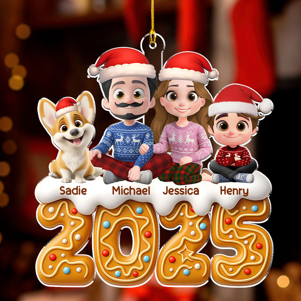 Custom Family Ornament, Christmas Gift for Family Members •  Family Of The Year - Personalized Acrylic Ornament