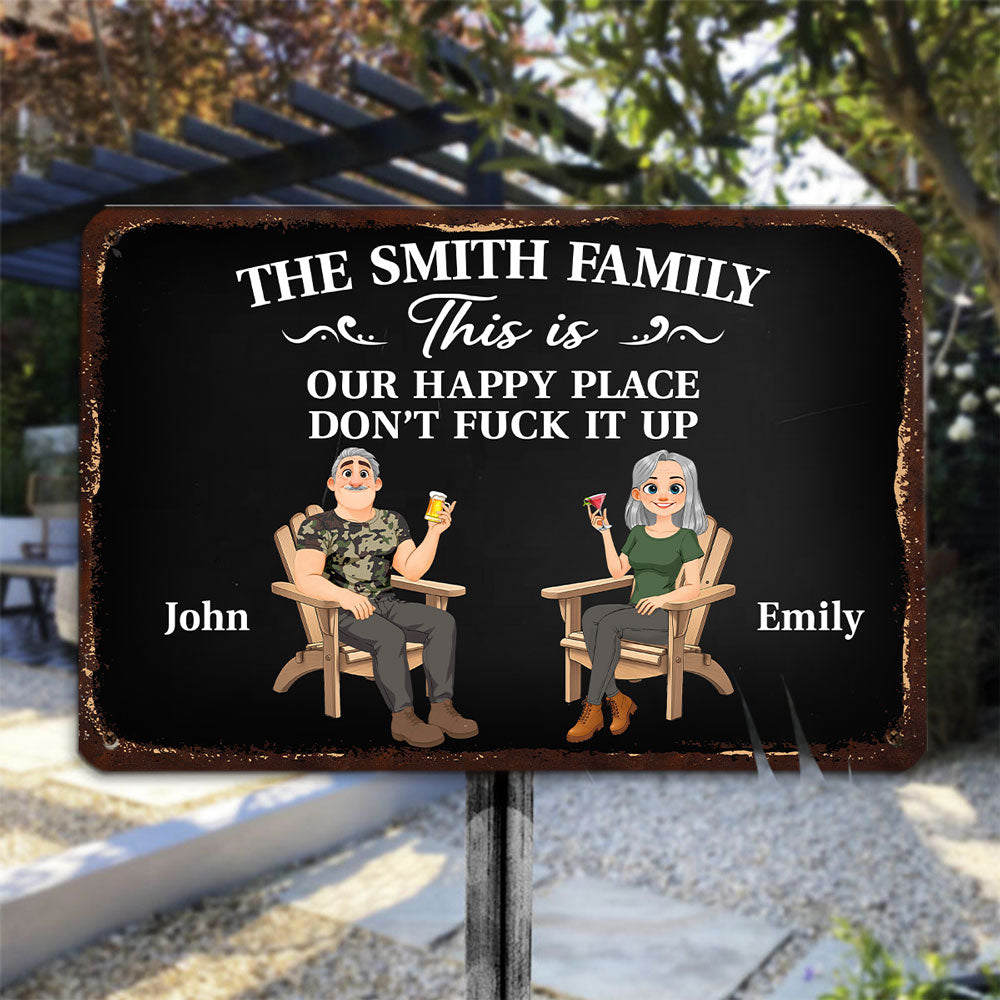 Custom Couple Anniversary Wall Decor Keepsake Gift • Our Place - Personalized Metal Sign