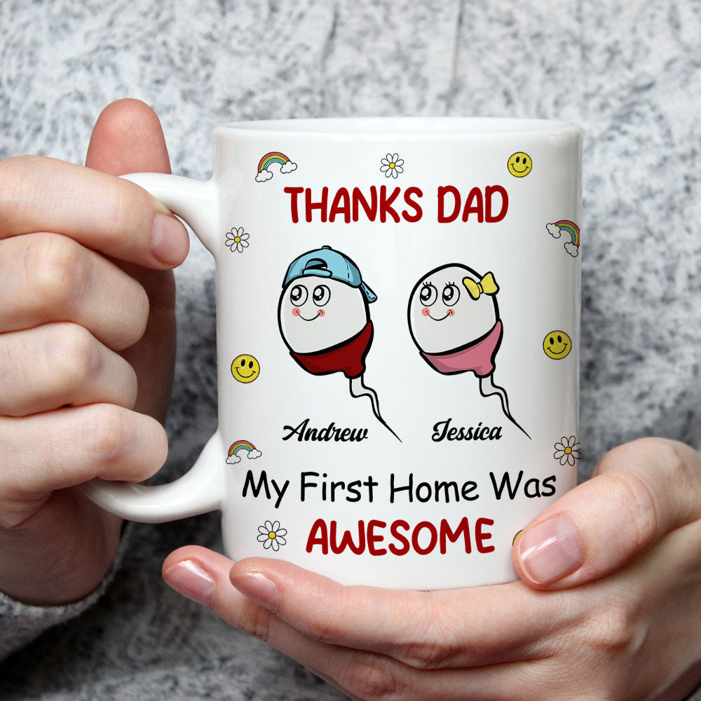 Custom Christmas & Birthday Keepsake Gift • Thanks Dad - Personalized Coffee Mug