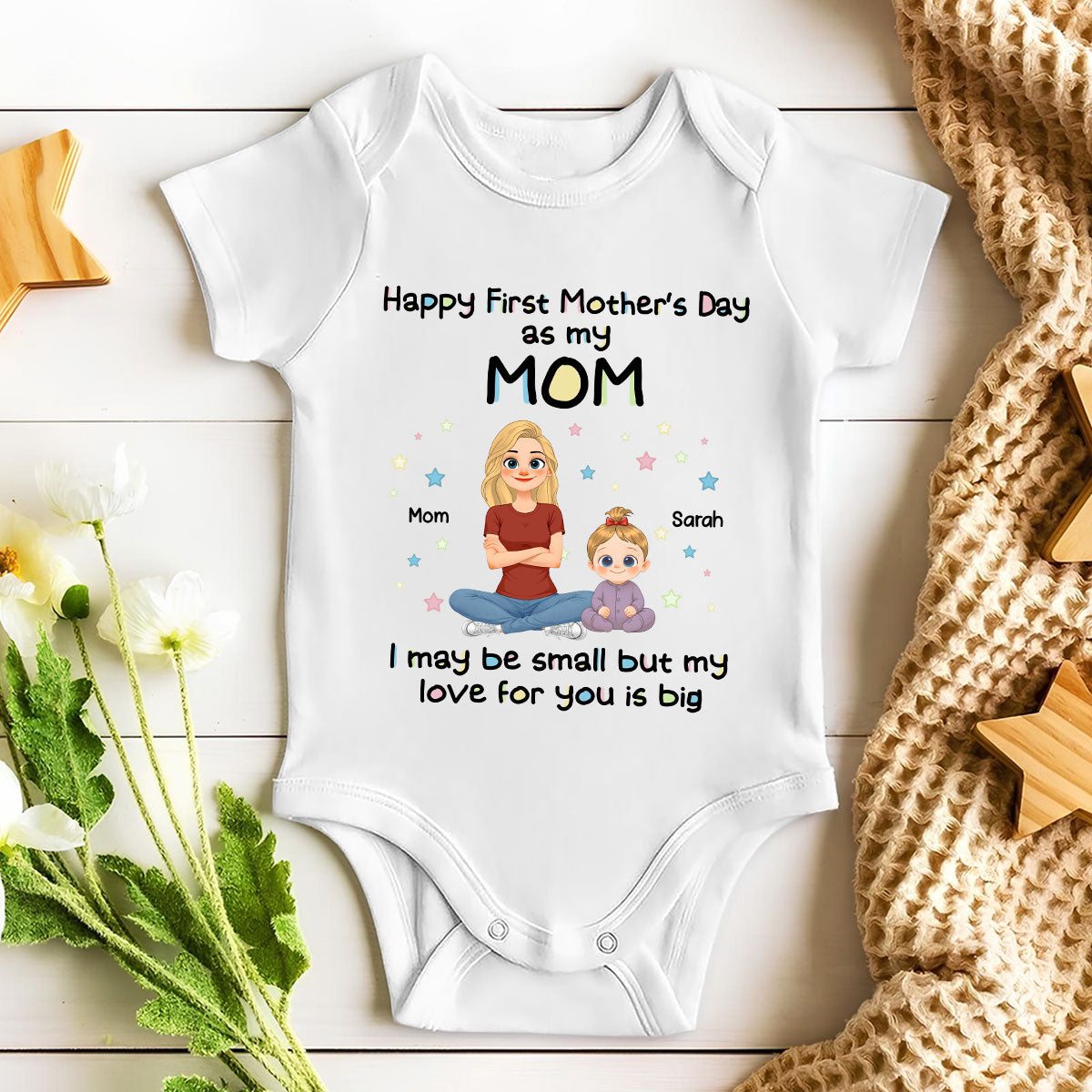New Mom Love - Personalized Baby Onesie